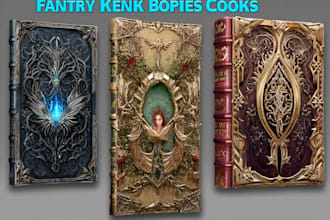 design a captivating fantasy book cover that enchants