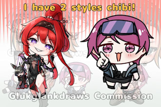 do draw chibi for emote,gift,and merchandise