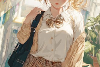 draw anime art character for oc, fanart, vtuber art