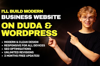 build modern business website on duda and wordpress