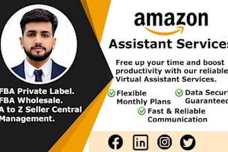 amazon VA product research listing optimization and order manage