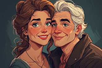 paint custom couple portrait