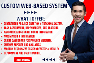build project management dashboard for any industry construction, IT, logistics