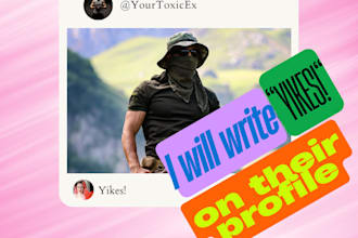 write yikes on their profile