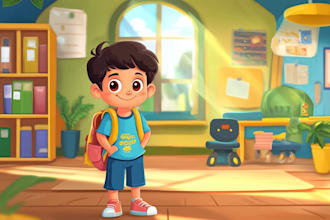 illustrate children story illustration KDP watercolor