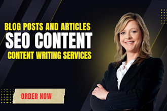 do SEO article writing, blog post writing or content writing