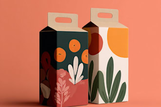 create fantastic box design and product packaging design