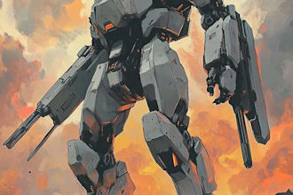 2d model the robot and mecha