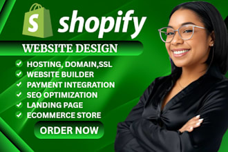 design or redesign shopify store