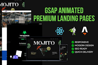 build an interactive react website with stunning gsap animations