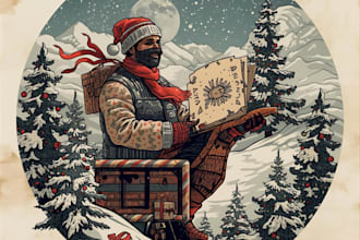 create christmas cards and illustrations
