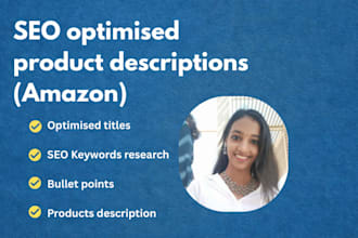 write SEO optimized amazon product descriptions that sell