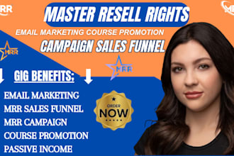 promote your master resell rights course with email marketing and sales funnel