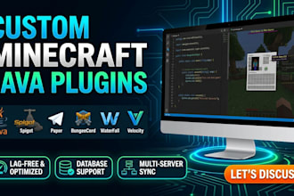 develop custom java plugins for spigot, paper, and velocity