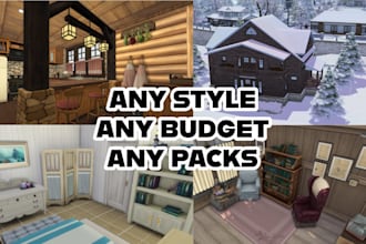 make any style build in the sims 4, any packs, no mods no cc