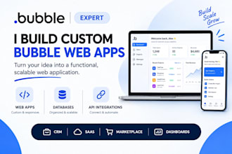 build bubble io website, bubble mvp, bubble developer, build bubble saas app