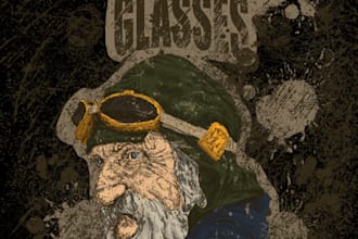 designing custom distressed retro vintage t shirts