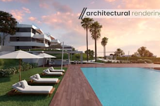 create 3d architectural renderings for interior or exterior