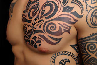 design a polynesian maori tribal tattoo