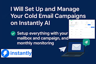set up and manage cold email campaigns on instantly ai