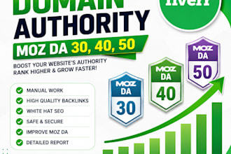 increase  domain authority moz da  0 to 60