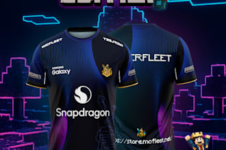 design custom esports and sports jerseys with mockups