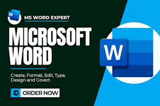 design, edit, format your microsoft word document, excel, google sheet urgently
