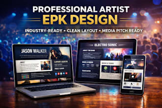 create a professional artist epk media kit and press kit