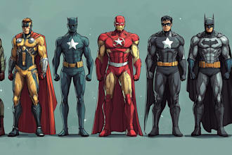 draw a superhero character for comics