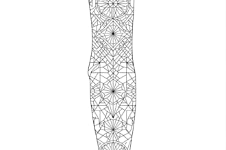 custom a geometric realism in black and grey tattoo design