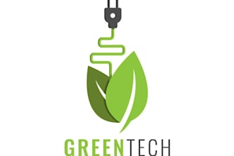 design a modern and professional green eco technology logo