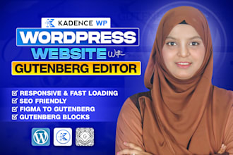 build a responsive website using gutenberg blocks, kadence blocks