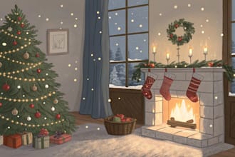 create festive holiday christmas design illustration