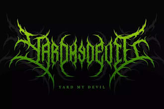 design an evil and authentic black metal c