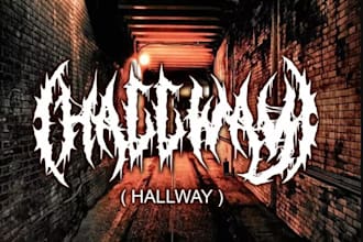 design a brutal and unreadable death metal logo for your band