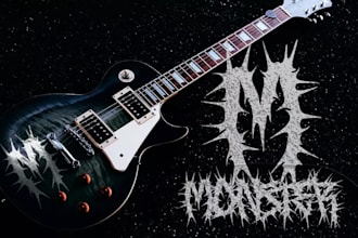 design a brutal and spiked  metal logo inspired by