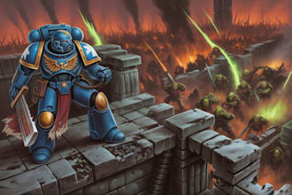 paint custom warhammer space marine portrait art