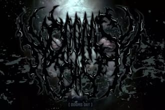 design a brutal and unreadable metal logo for your band