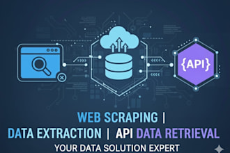 do web scraping, data scraping, from any website and API
