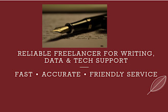 be your reliable freelancer for writing research and tech