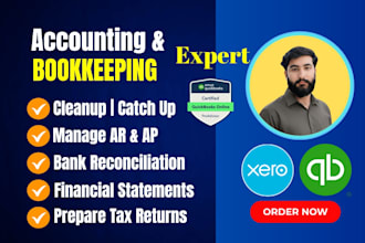 do bookkeeping and accounting with quickbooks, xero