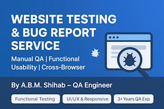 test your website and provide a detailed bug report