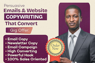 write high converting sales copy, email copywriting, website content, cold email