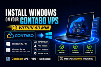 install windows on your contabo vps within 60 min