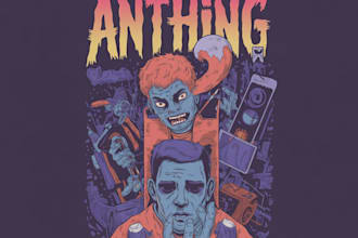 create anything dark art, horror, for merch and cover art