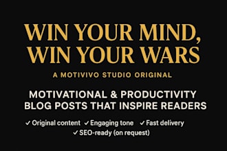 write an inspiring motivational and productivity blog that drives real action