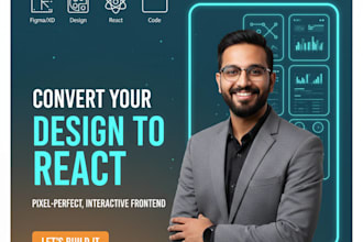 convert your design into react frontend