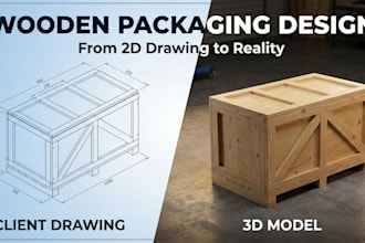 design custom wooden packaging, boxes, crates, and pallets from your draw