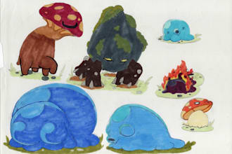 illustrate your characters, monsters or animals