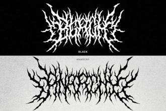 create a custom metal font logo for your band or brand